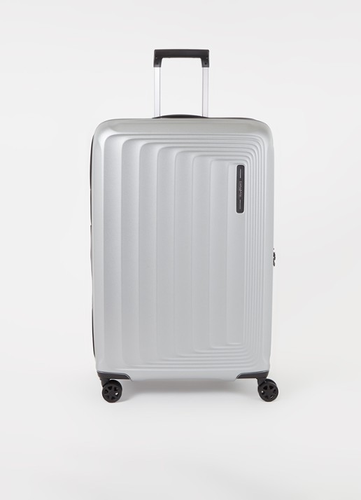 Samsonite Nuon uitbreidbare spinner 75 cm - voorkant zilver