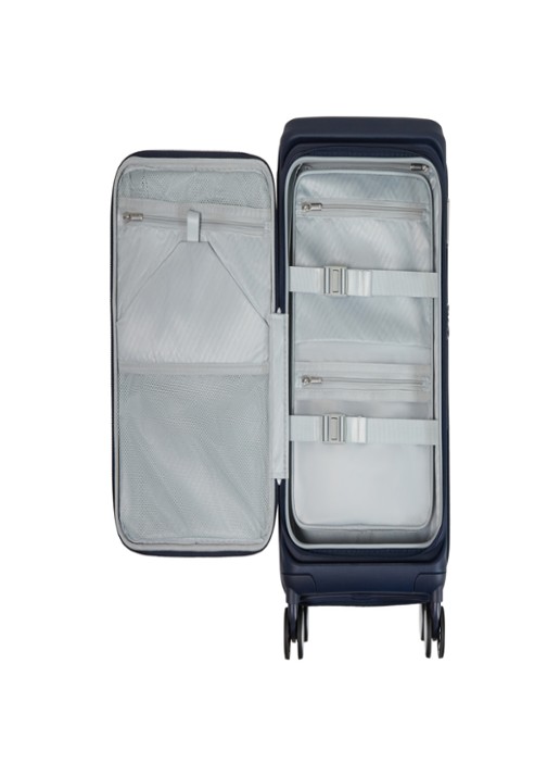 Samsonite Paralux vergrootbare spinner 55 cm - achterkant donkerblauw