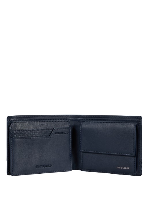 Samsonite Pro-DLX 6 portemonnee van leer - achterkant 2 donkerblauw