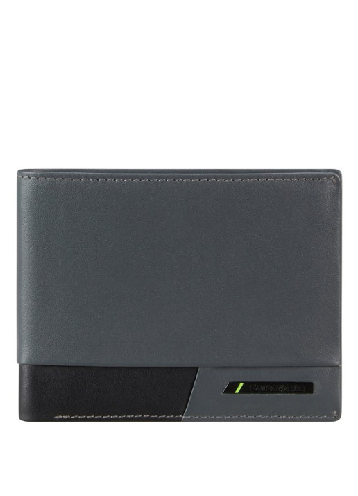 Samsonite Pro-Dlx 6 Slg portemonnee van leer - voorkant 3 grijs