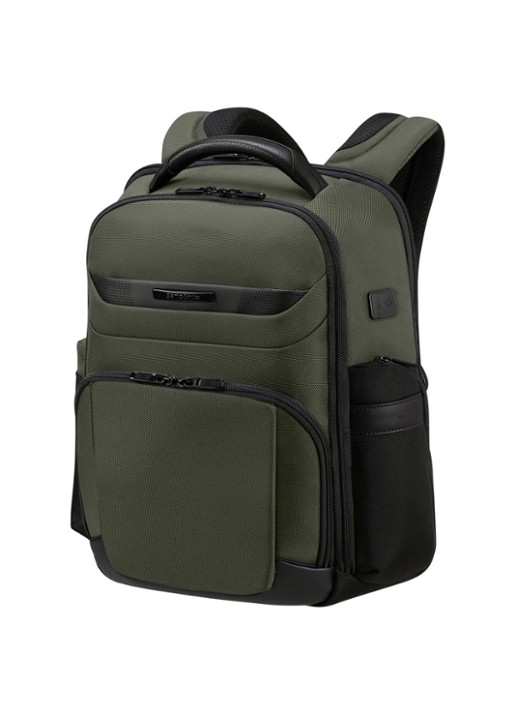 Samsonite Pro-DLX rugzak met 15,6 inch laptopvak - voorkant 2 olijfgroen