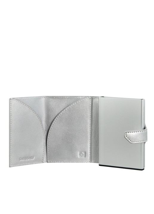 Samsonite Proxis pasjeshouder met metallic finish - voorkant 2 zilver