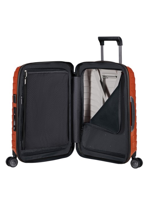 Samsonite Proxis spinner 55 cm  - voorkant 2 oranjerood