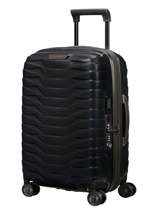 Samsonite Proxis uitbreidbare spinner 55 cm - voorkant 3 zwart