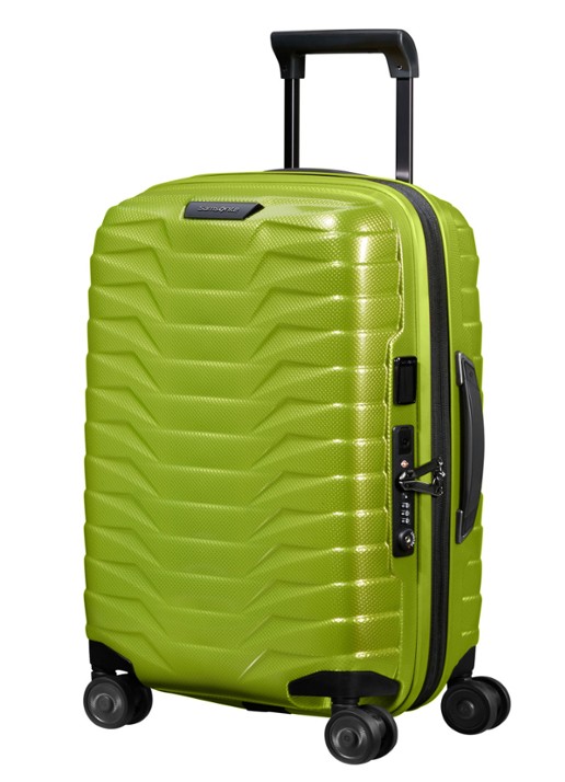 Samsonite Proxis vergrootbare spinner 55 cm - voorkant 3 lime