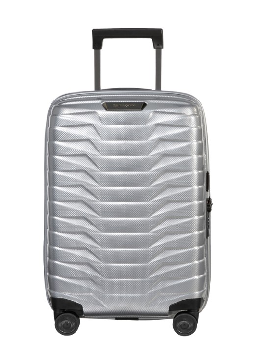 Samsonite Proxis vergrootbare spinner 55 cm - voorkant zilver
