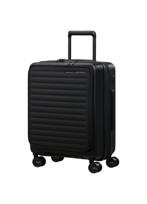 Samsonite Restackd spinner 55 cm - voorkant 2 zwart