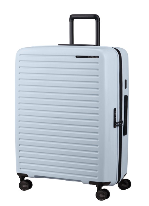 Samsonite Restackd spinner 75 cm - voorkant 3 glacier / lichtblauw