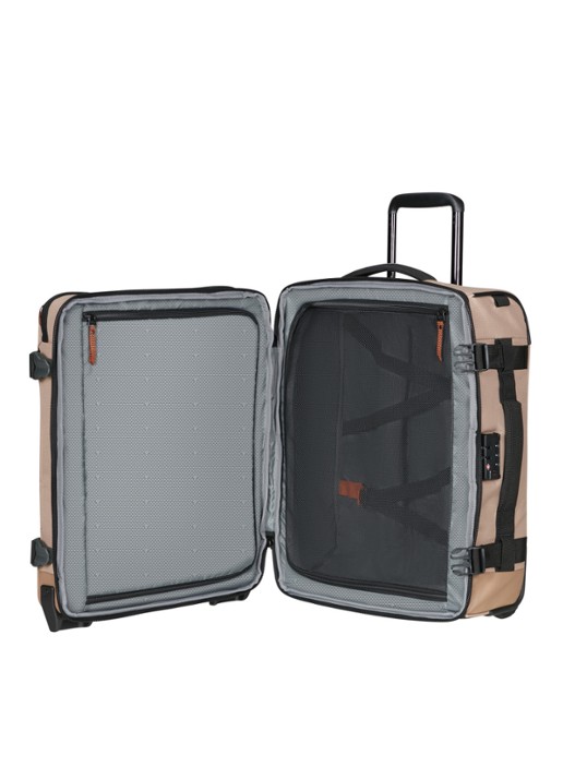 Samsonite Roadseeker Duffle/Backpack trolley 55 cm - voorkant 2 dune / donkerbeige