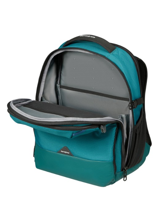 Samsonite Roadseeker laptoprugzak met 15,6 inch laptopvak - voorkant 4 deap teal / zeegroen