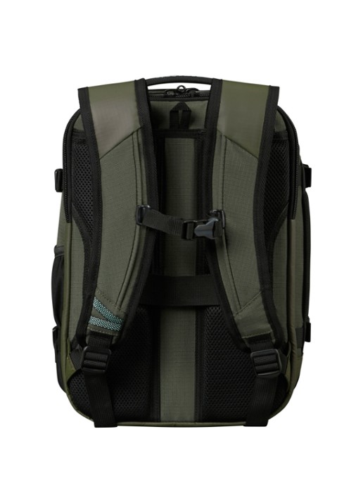 Samsonite Roadseeker Travel rugzak met 14 inch laptopvak - achterkant dark olive / olijfgroen
