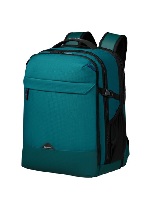 Samsonite Roadseeker vergrootbare laptoprugzak met 17,3 inch laptopvak - voorkant 2 deep teal / zeegroen