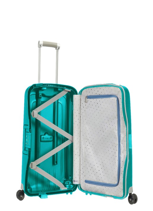 Samsonite S'Cure spinner 55 cm - voorkant 6 turquoise