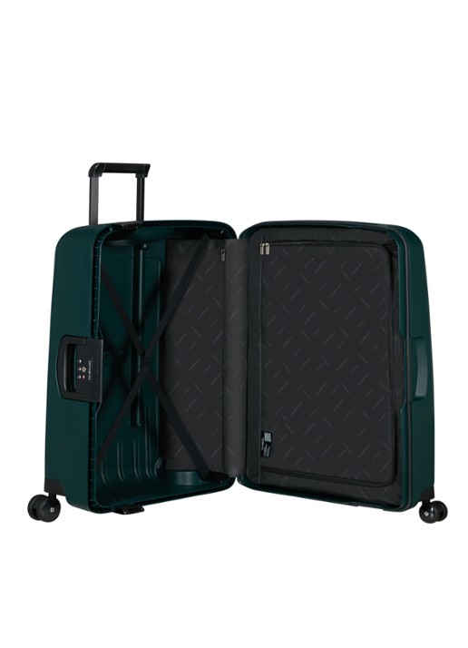 Samsonite S'Cure spinner 69 cm - voorkant 2 dark teal / donkergroen