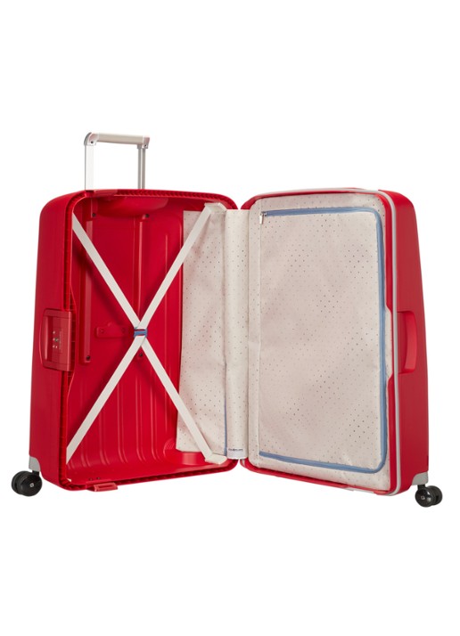 Samsonite S'Cure spinner 75 cm - voorkant 7 steenrood