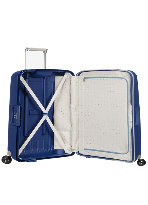 Samsonite S'Cure spinner 75 cm - voorkant 7 donkerblauw