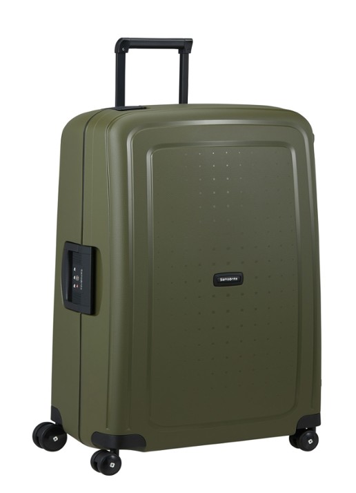 Samsonite S'Cure spinner 75 cm - voorkant 4 olijfgroen