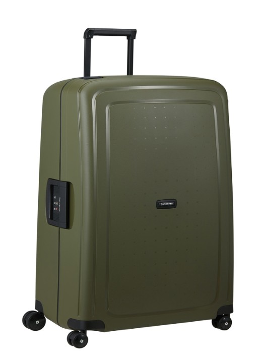 Samsonite S'Cure spinner 81 cm - voorkant 2 olijfgroen