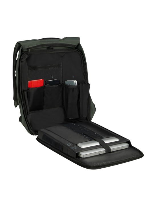 Samsonite Securipak 2.0 rugzak met 15,6 inch laptopvak - detail bronsgroen