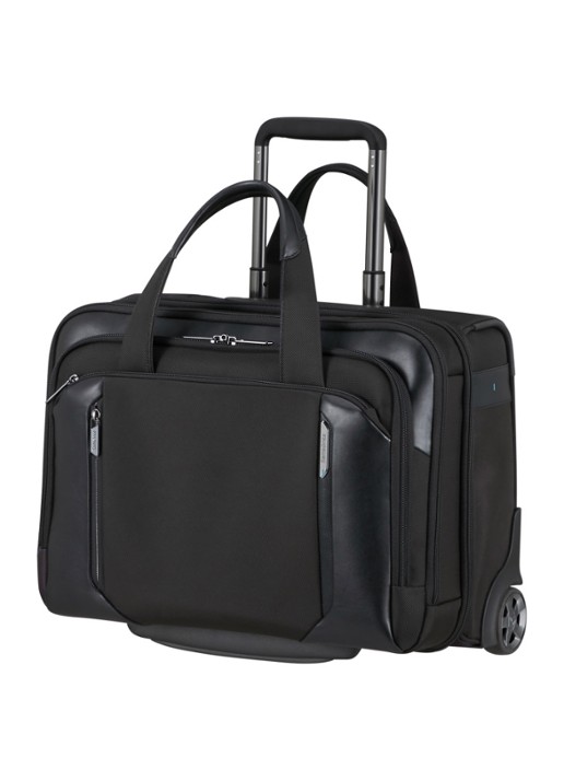 Samsonite Spectrolite 4.0 vergrootbare trolley met 15.6 inch laptopvak - voorkant 2 zwart