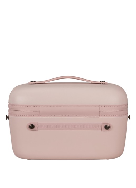 Samsonite Stackd beautycase met afneembare schouderriem en uitneembaar etui - achterkant 5 lichtroze