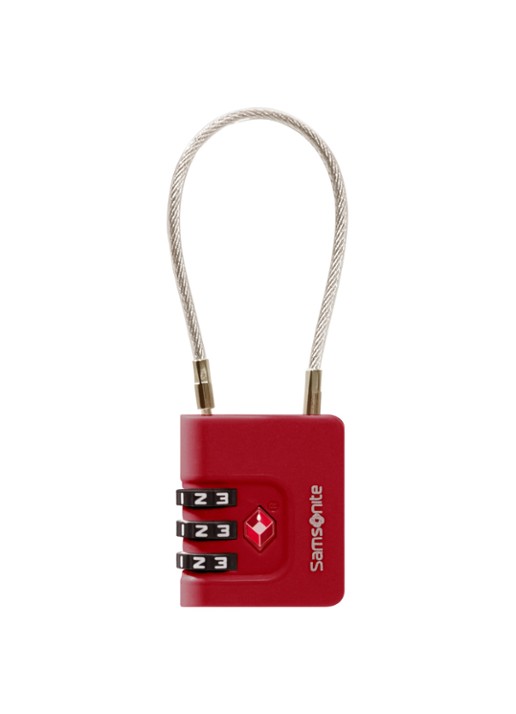 Samsonite TA Revolution TSA cijferslot - achterkant 3 rood
