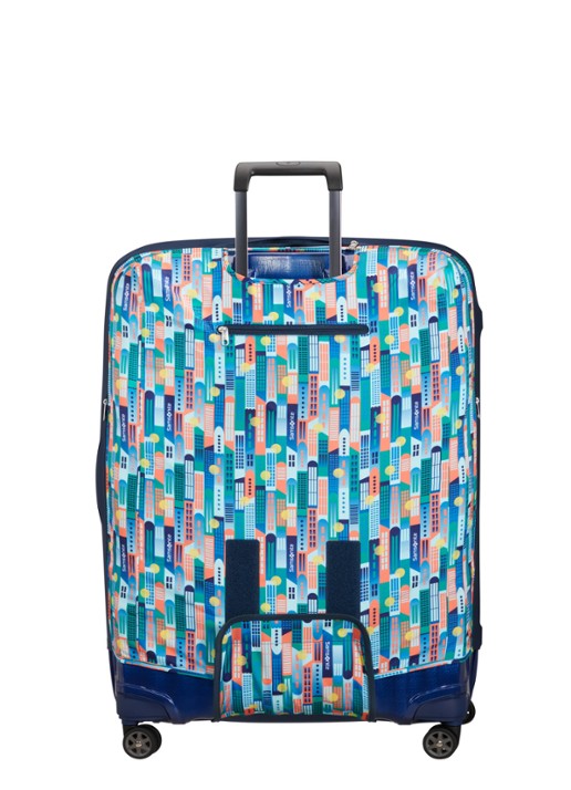 Samsonite TA Revolution XL kofferhoes - achterkant donkerblauw