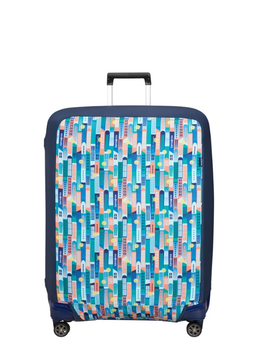 Samsonite TA Revolution XL kofferhoes - voorkant 2 donkerblauw