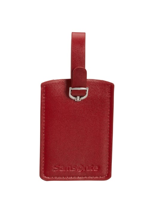 Samsonite Travel Accessories bagagelabel set van 2 - voorkant steenrood