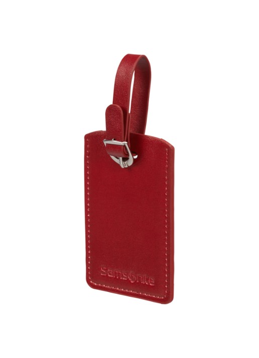 Samsonite Travel Accessories bagagelabel set van 2 - voorkant 2 steenrood