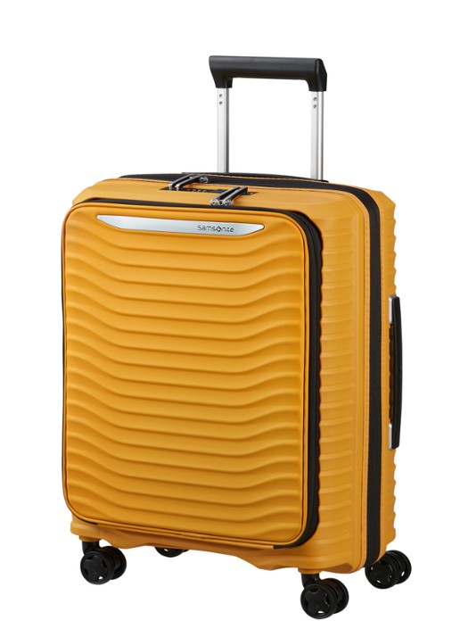 Samsonite Upscape vergrootbare spinner 55 cm - voorkant 2 geel
