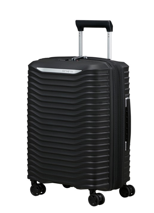 Samsonite Upscape vergrootbare spinner 55 cm - voorkant 2 zwart
