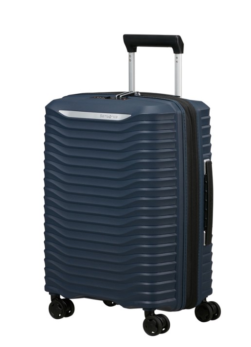 Samsonite Upscape vergrootbare spinner 55 cm - voorkant 3 donkerblauw