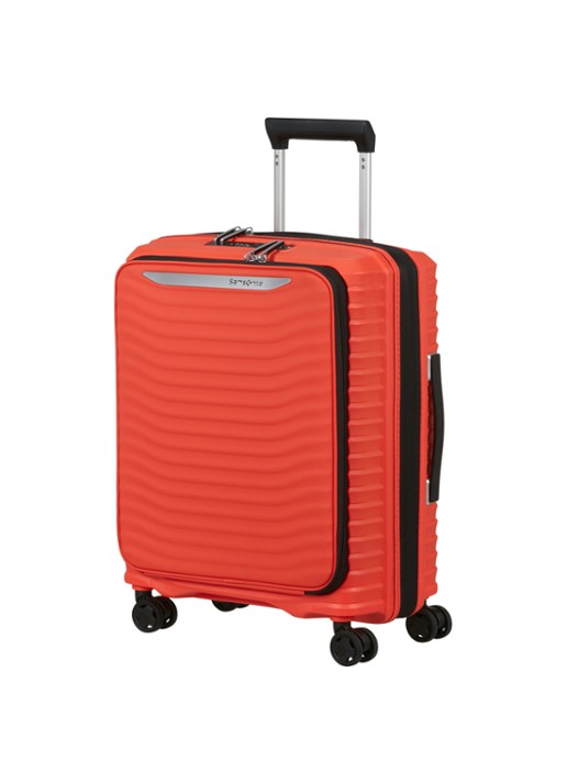 Samsonite Upscape vergrootbare spinner 55 cm - voorkant 2 oranjerood