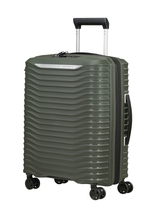 Samsonite Upscape vergrootbare spinner 55 cm - voorkant 4 olijfgroen