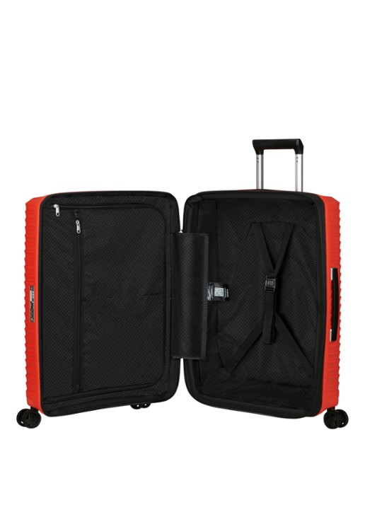 Samsonite Upscape vergrootbare spinner 68 cm - achterkant oranjerood