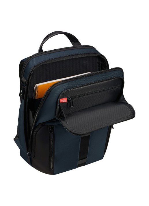 Samsonite Urban-Eye rugzak met 14,1 inch laptopvak - detail donkerblauw