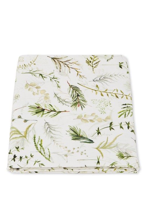 Sander Greenery tafelkleed van katoen 250 x 150 cm - voorkant gebroken wit