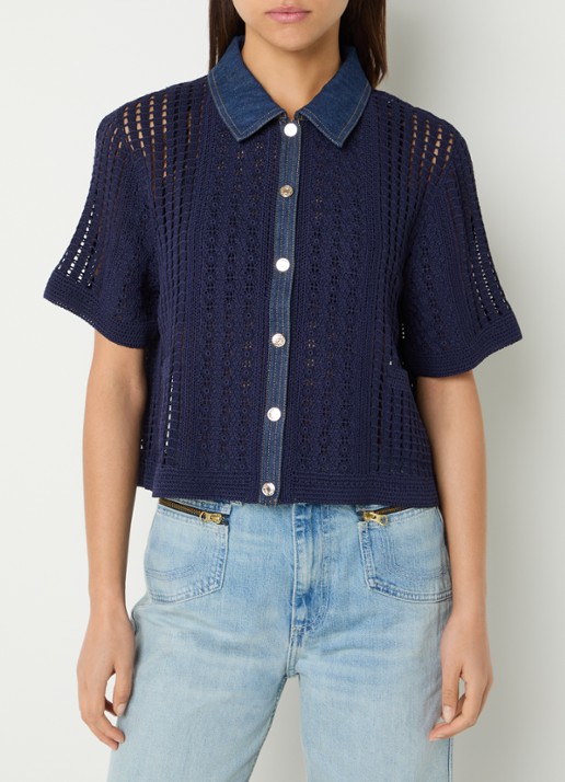 Sandro Blouse met opengewerkt dessin