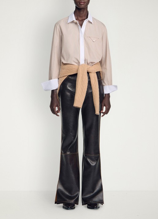 Sandro Blouse met streepprint en borstzak