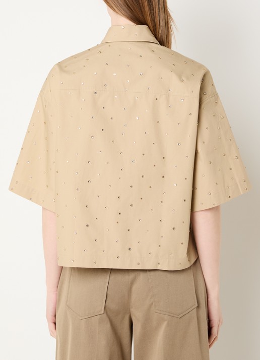 Sandro Blouse met studs - achterkant camel