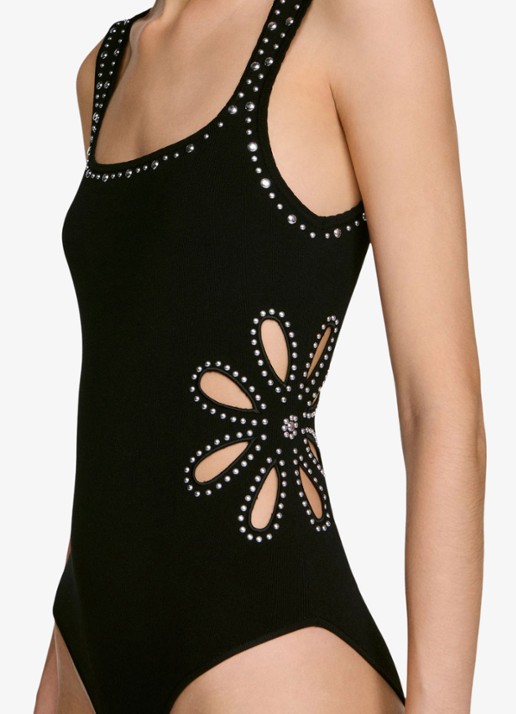 Sandro Body met strass - detail 5 zwart