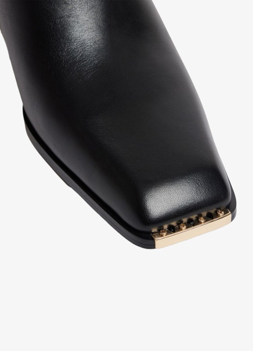 Sandro Chelsea boot van kalfsleer - detail black / zwart