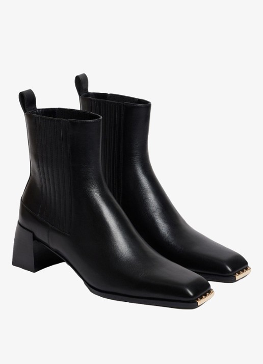 Sandro Chelsea boot van kalfsleer - detail 2 black / zwart