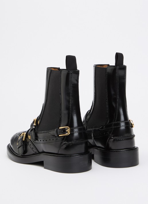 Sandro Chelsea boot van leer - achterkant 4 zwart
