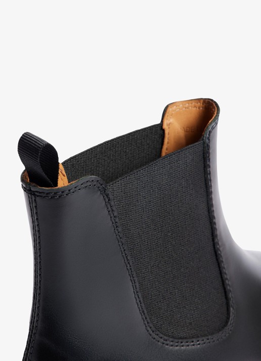 Sandro Chelsea boot van leer - detail black / zwart