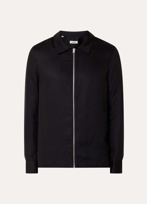 Sandro Chemise jack met kraag - voorkant 3 zwart