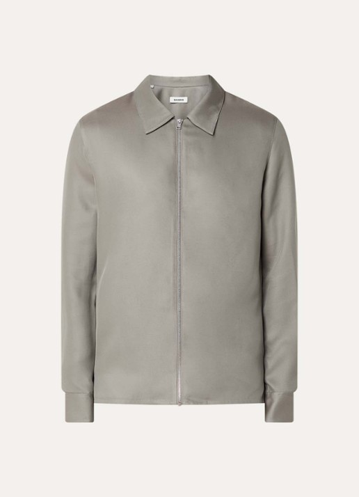 Sandro Chemise jack met kraag - voorkant grijs