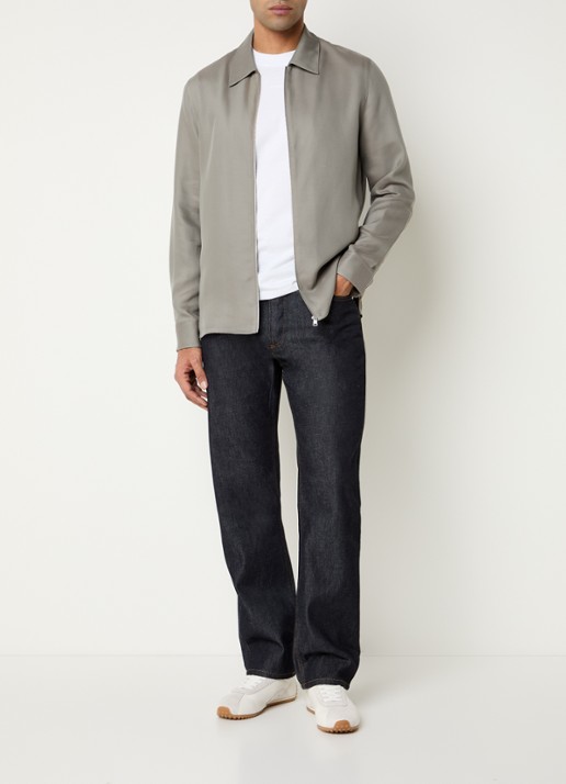 Sandro Chemise jack met kraag - voorkant 2 grijs