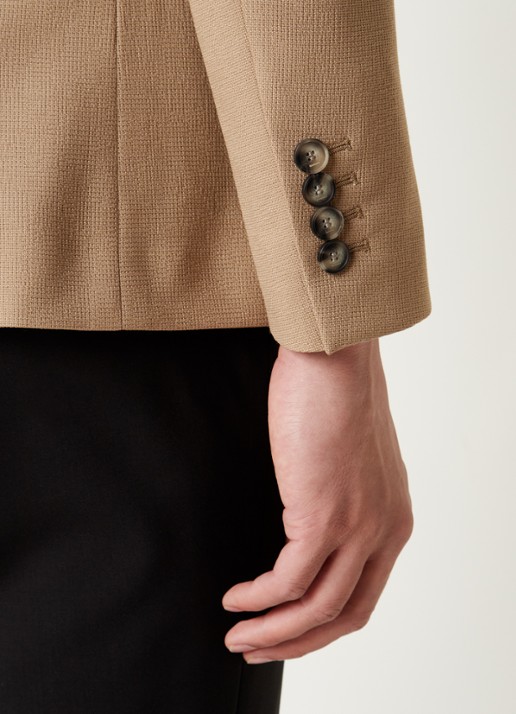 Sandro Colbert van wol met klepzakken - detail 6 zand